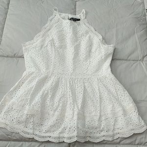 Lulu's NWOT white eyelet top